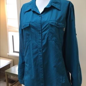 Columbia hiking travel shirt XL + Insect Shield.